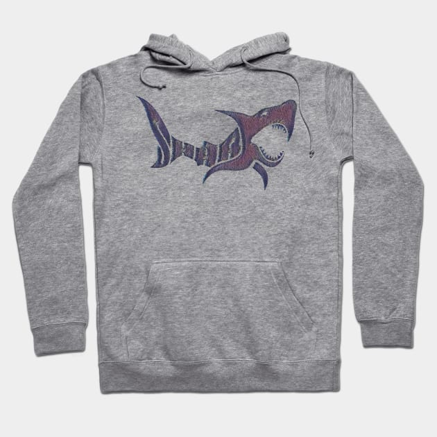 Shark Logo Font Hoodie by BontotTempe